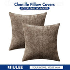 MIULEE Pack of 2 Couch Throw Pillow Covers 20x20 Inch Brown Boho Accent - Image 7