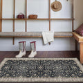 Black Entryway 2x5 Runner Rug, Small Throw Runners by HazoHaus