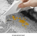 Living Room Rug 7x10 Ink Black Area Rugs Machine Washable Abstract Boho Large - Image 7