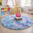 Amdrebio Purple Rainbow Round Rug 4Ft - Image 4