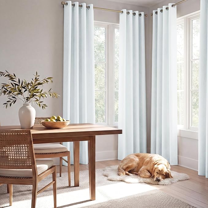 NICETOWN Farmhouse 100% Blackout Linen Curtains - Image 7