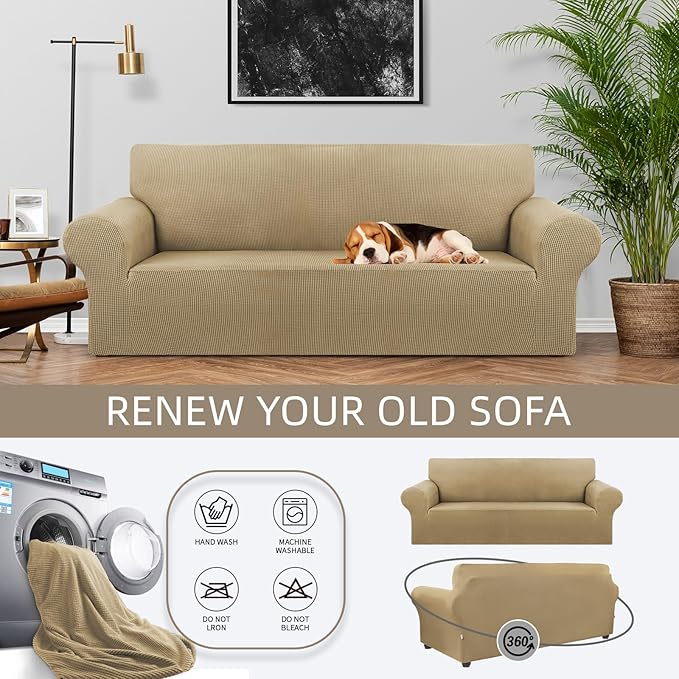 KEKUOU Stretch Sofa Cover Slipcover ，Couch Covers - Image 3
