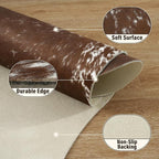 AROGAN Western Decor Faux Fur Cowhide Rug, 4.6×5.2 Feet Premium Animal Skin Cow - Image 3