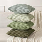 MIULEE Pack of 2 Spring Corduroy Decorative Throw Pillow Covers 16x16 Inch Soft - Image 4