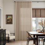 Sepia Beige Linen Curtains 120 Inches Long - Image 8