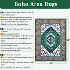 SERISSA 5x7 Boho Area Rug, Washable Non-Slip Rugs - Image 2
