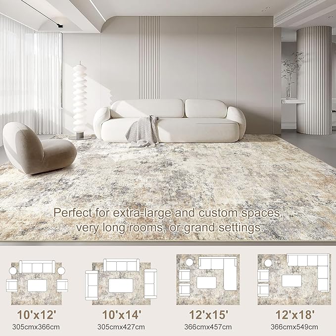 UERMEI 10x12 Area Rug Living Room Rugs - Image 4