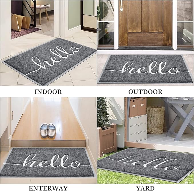 BeneathYourFeet Door Mat, Welcome Mat Low Profile Front Doormat Indoor Outdoor - Image 6
