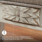 Signature Design by Ashley Realyn Upholstered Accent Bench, Antique White