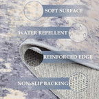Washable Area Rugs 9'x12' Non-Slip Modern Abstract Soft - Image 2