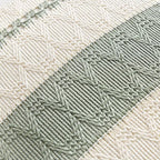 Fancy Homi Set of 1 Sage Green Boho Lumbar Decorative Throw Pillow Covers 16x24 - Image 4