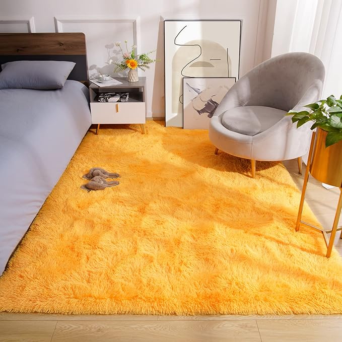 Amearea Premium Soft Fluffy Rug Modern Shag Carpet, 5.3x7.5 Feet, Fuzzy Plush - Image 5