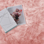 Goolela Pink Circle Rug 4ft for Girls Bedroom Round Fuzzy Fluffy Faux Fur - Image 6