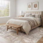 UERMEI Square Area Rugs : Washable 8x8 Neutral Modern Abstract Carpet - Image 2