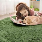 OLANLY Green Round Rugs for Bedroom - Image 7