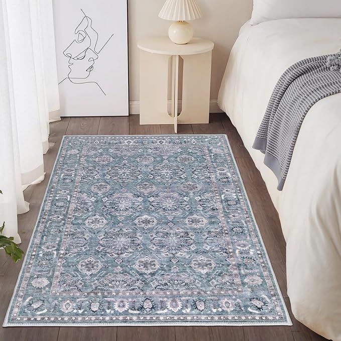 SERISSA 3x5 Boho Floral Area Rugs by SERISSAHomeDecorCollection