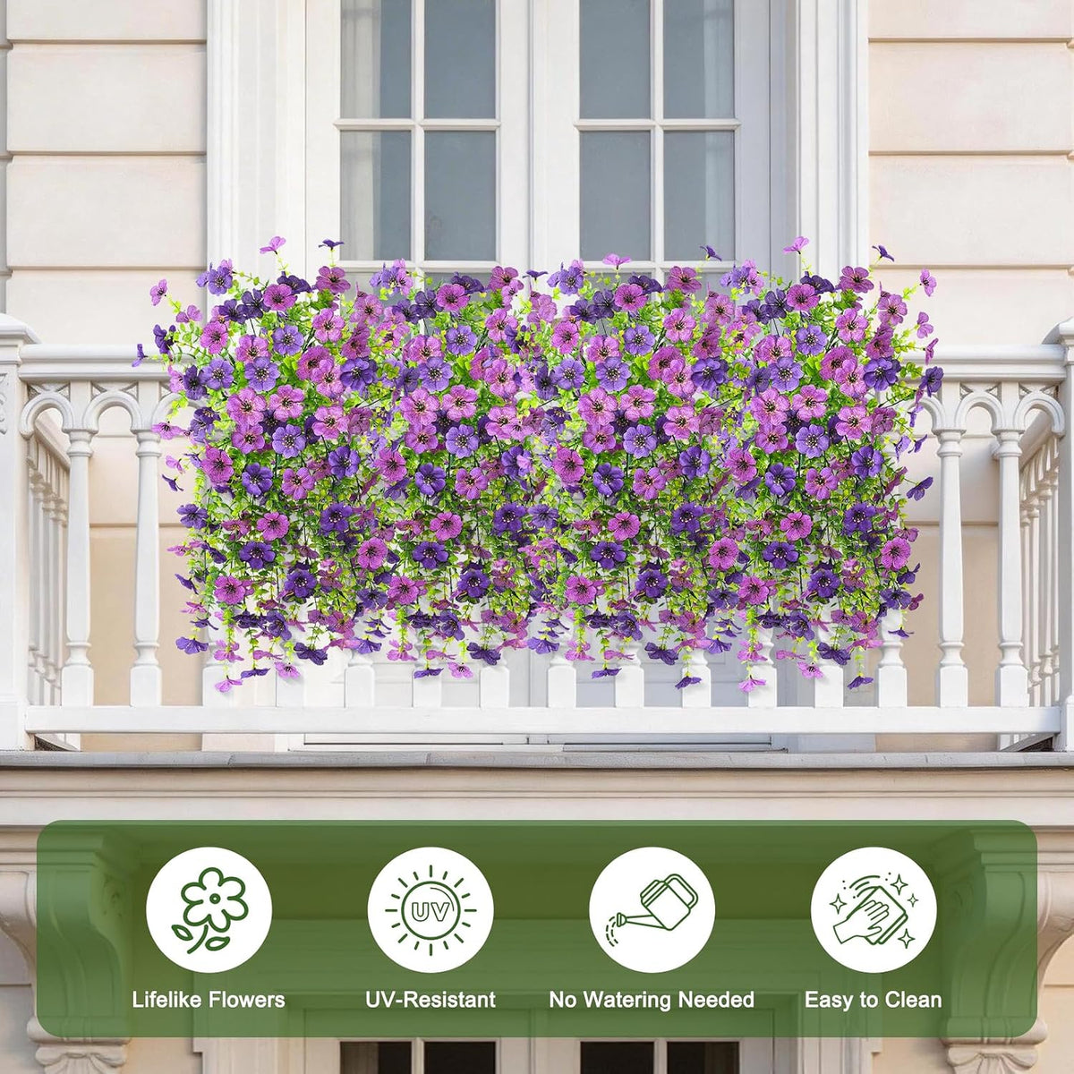 Artificial Fake Flowers Plants for Outdoor UV Resistant Spring Decoration