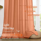 LAMIT Short Linen Curtains 45 Inches Long - Image 4