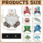 Blulu 34 Pcs Interchangeable Wooden Gnome Sign, Retro Watercolor