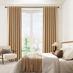 Guken 100% Blackout Linen Curtains 84 Inch Length 2 Panels Set - Image 8
