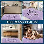 OLANLY Dog Door Mat for Muddy Paws 48x30, Paw Print Design, Absorbs Moisture - Image 8