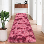 Tie-Dyed Red 2x8 Machine Washable Runner Rugs by JiaoBaba