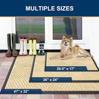 Smiry Front Door Mat Outside Entrance, Heavy Duty Sturdy Natural Rubber Doormat - Image 2
