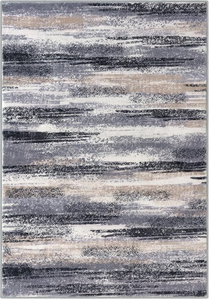 Lansny Modern Abstract Entryway Rug Indoor 2x3 Washable Rug Non-Slip Soft Small - Image 9