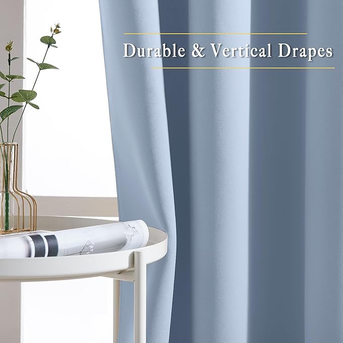 NICETOWN Blackout Curtains & Drapes 84 inch Long - Image 5