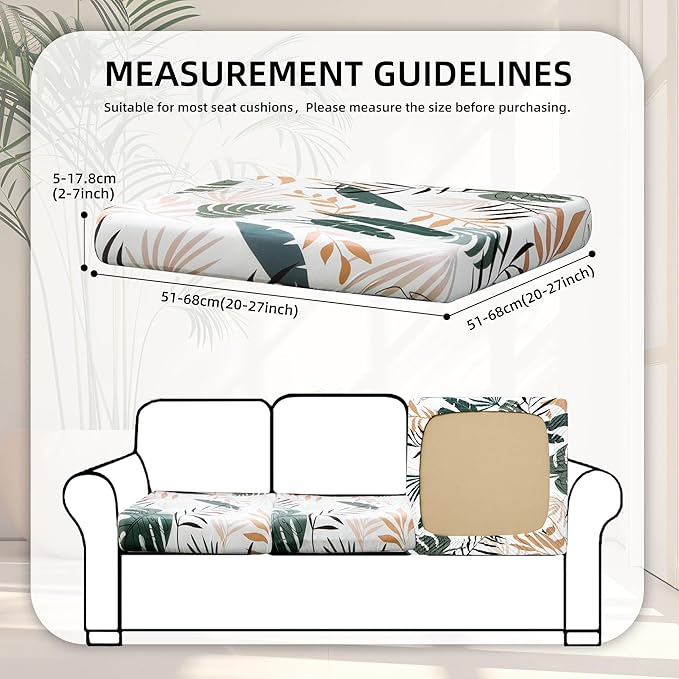 8Pcs Stretch Patio Cushion Covers, Outdoor Couch Covers Replacement, Outdoor - Image 2