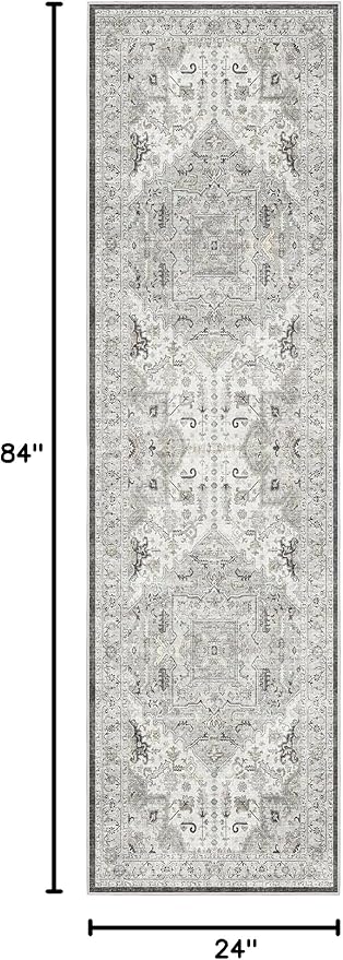Madane Washable Runner Rug 2x7, Hallway Laundry Room Kitchen, Non Slip Rug - Image 2