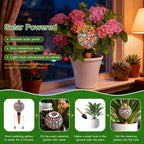 VOREEN Plant Watering Globe with Solar Light, 17oz Geometric Mosaic, 1 Pack