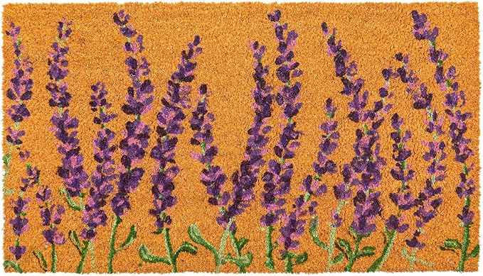 Juvale Lavender Floral Door Mat by Juvale
