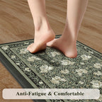 KIMODE Kitchen Mats for Floor Cushioned Anti Fatigue 2-Piece Comfort Mat