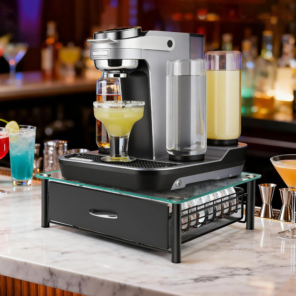 Cocktail Beverage Storage Drawer for Bartesian Capsules, Cocktail Pod Holder Organizer for Bartesian Cocktail Machine Compatible with BEV by Black & Decker Cocktail Machine, Holds Up to 36 Capsules
