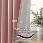 Guken 100% Blackout Linen Curtains 84 Inch 2 Panels Set - Image 4