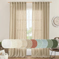 LAMIT Living Room Linen Curtains 95 Inch by LAMIT