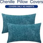 CaliTime Throw Pillow Covers Decorative 16 X 26 Inches Pack of 2 Cozy Chenille - Image 6