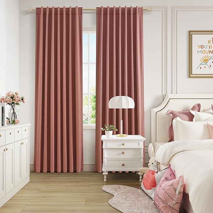 Guken 100% Blackout Curtains 84 Inch Length 2 Panels Set - Image 8