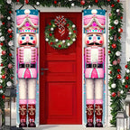 BlissYard Nutcracker Christmas Porch Banner Decorations 71 x 12 Inch Soldier Model Nutcracker Banners Front Door Hanging Banner Entryway Xmas Winter for Wall Fireplace Party Holiday Home Kids Decor