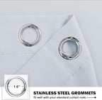 NICETOWN Greyish White Kitchen Curtain Panels - Image 2