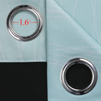 Estelar Textiler Aqua and Beige Blackout Curtains 54 Inch Length, Light - Image 7