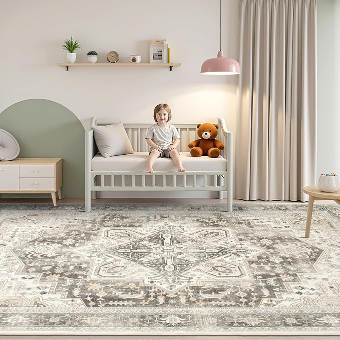 Rugflix 5x7 Area Rugs for Living Room, Machine Washable Rug Non Slip Stain - Image 7