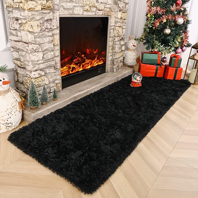 Amearea Shag Fluffy Area Rug for Bedroom Girls Living Room, Extra Soft and - Image 4