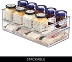 iDesign Stackable Clear Plastic Extra Long Pantry Organizers