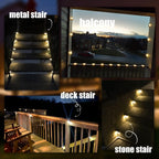 SOLPEX Solar Deck Lights Outdoor 16 Pack,Step Light Waterproof,Warm White