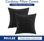 MIULEE Pack of 2 Corduroy Decorative Throw Pillow Covers 20x20 Inch Soft Boho - Image 6