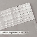 MIULEE Stone Back Tab Blackout Curtains 72 Inches Long 2 Panels Set - Image 2
