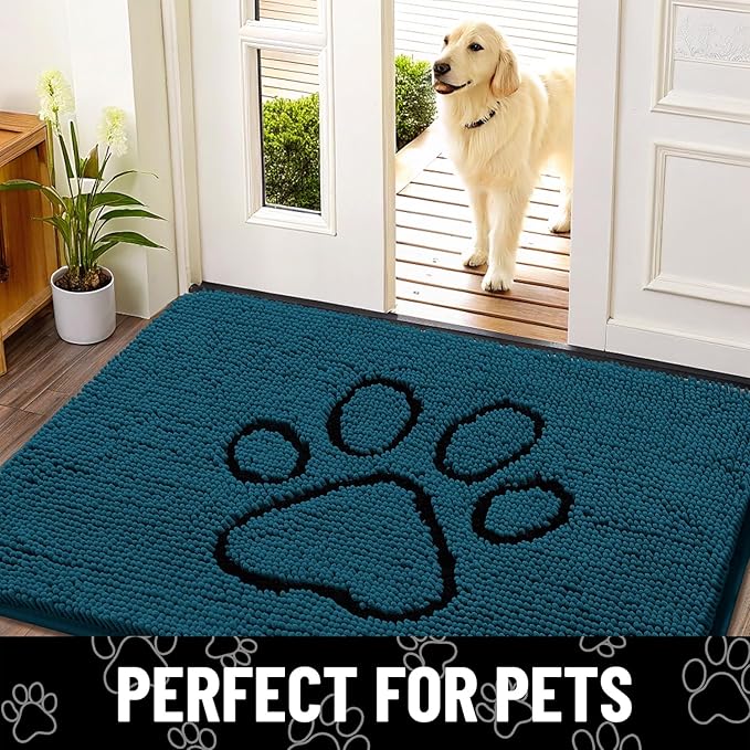 Smiry Dog Door Mat for Muddy Paws, Absorbent Dirt Trapper Non Slip Quick Dry - Image 7
