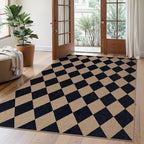 Lahome Colette Checkered Easy Jute Outdoor Rug, 5x7 Area Rugs by Lahome